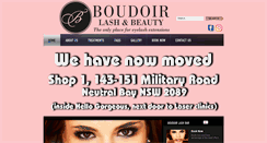 Desktop Screenshot of boudoirlashbar.com.au