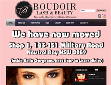 Tablet Screenshot of boudoirlashbar.com.au